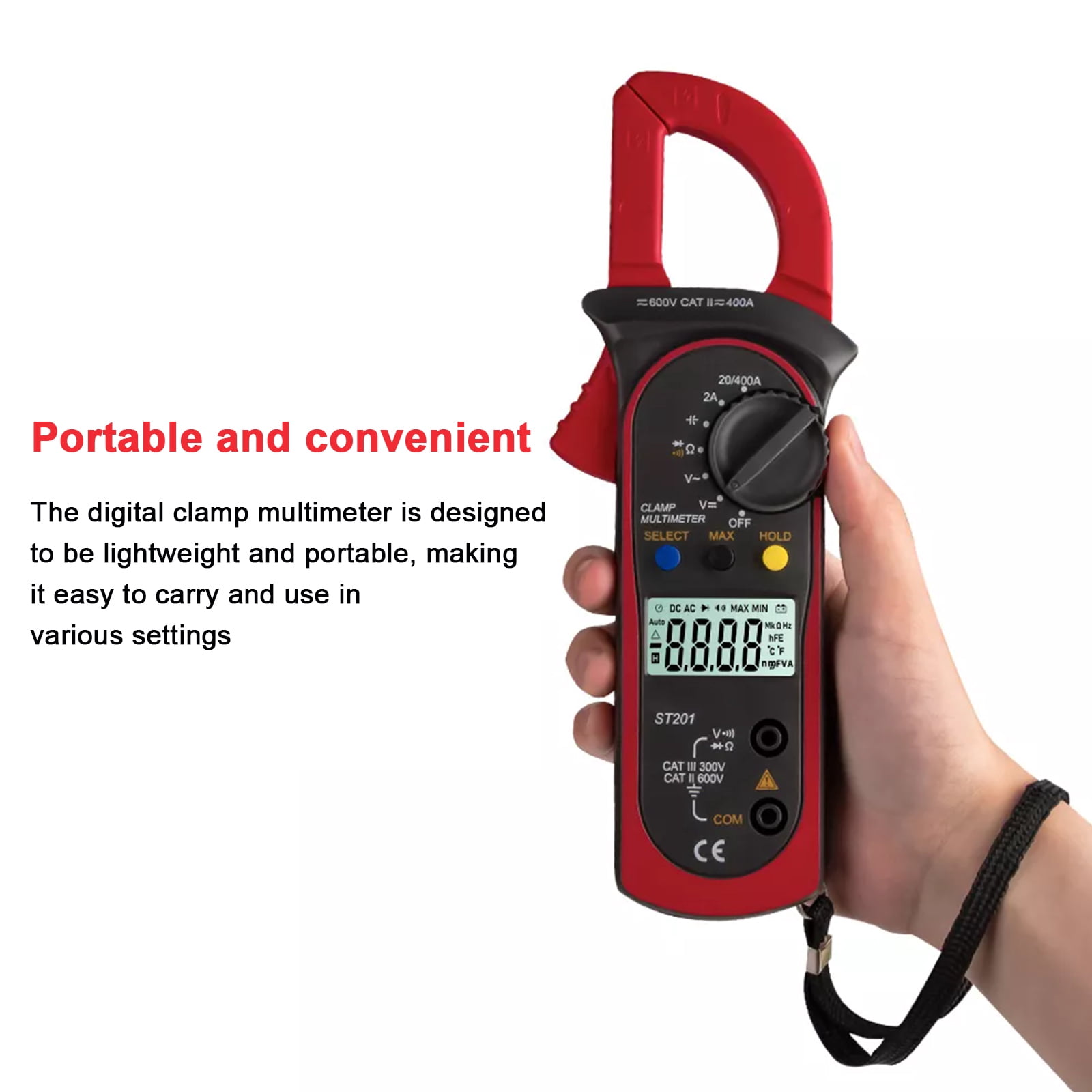 LEORX Klein Clamp Meter Clamp Meter Multimeter Red Plastic 1Set