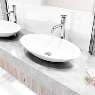 JUVIA Victoria Classic Black Circular Vessel Bathroom Sink - Matte Black With Gold & White Crest (Model K083)