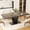 Gray, variant on FOROUTIA Modern Extendable Dining Table for 6-10,Faux Marble Dinner Tabletop with Durable Steel Base