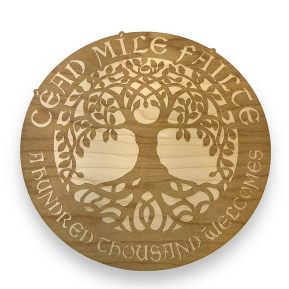 Sign - CUSTOM - Céad Míle Fáilte - celtic tree of life Sign