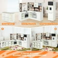 thumbnail image 4 of BRINJOY 3-Piece Kids Kitchen Playset, Walk-in Wooden Play Kitchen Set for Toddlers, Modular Pretend Play Kitchen w/Light&Sound, Large Corner Kitchen Cooking Toy w/Coffee Capsule, Gift for Girls Boys, 4 of 8