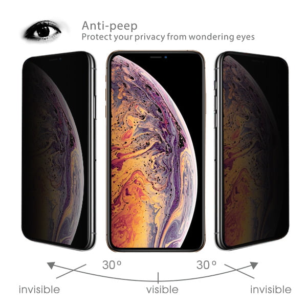 Apple iPhone 11 PRO MAX Screen Protector Anti-peep Full Coverage ...