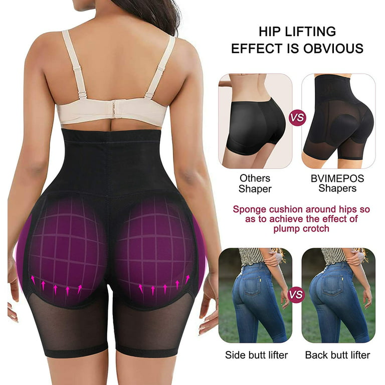 Gotoly Women Shapewear Control Panties Body Shaper Butt Lifter Padded Hip  Enhancer Seamless Underwear Hi- Waist Short(Black XX-Large)