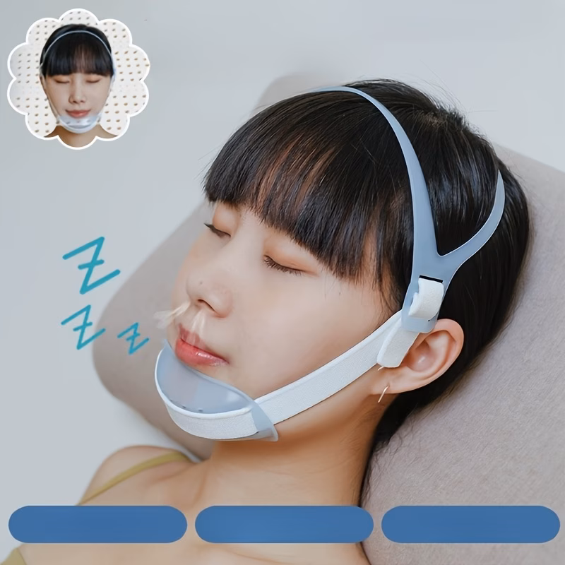 Anti-Snoring Jaw Strap & Chin Support – Adjustable Ergonomic Sleep Aid for Both Genders, Prevents Mouth Breathing, No Power Needed
