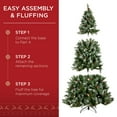 thumbnail image 4 of Best Choice Products 9ft Pre-Lit Pre-Decorated Holiday Christmas Tree w/ 2,058 Flocked Tips, 900 Lights, Base, 4 of 7