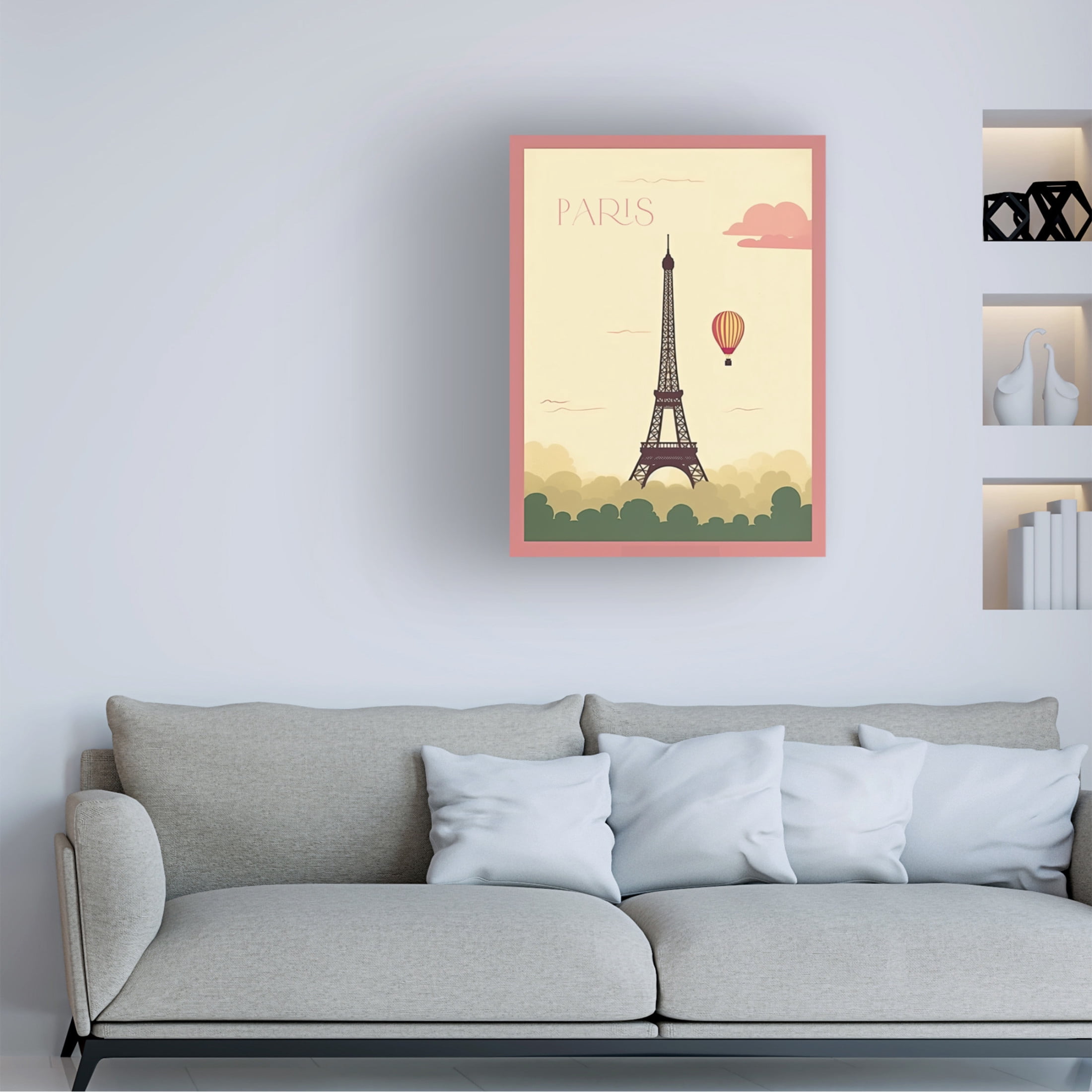 Canvas Wall Art - Sasha 'Paris' Wall Art for Living Room, Bedroom, or Office Décor by Trademark Fine Art - 24 x 32 Inches
