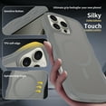 thumbnail image 2 of For iPhone 16 Pro Magnetic Phone Case,Compatible with Mag-safe,Wavy Frame Cute Design,Shockproof Anti-fall Translucent Matte Skin-Feel  Durable Rugged Thin Fit Phone Case,Gray, 2 of 6
