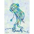 thumbnail image 2 of Jacobs, Cindy 12x14 White Modern Wood Framed Museum Art Print Titled - Beach - Jellyfish, 2 of 4