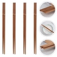 thumbnail image 3 of ACDANC 2026 New Chopsticks Bamboo Light Brown 4Pcs 12.6X0.8X0.4In Extra Long Chomping Chopsticks for Sushi, Noodles, Rice, Hot Pot, 3 of 7