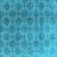 thumbnail image 1 of Ahgly Company Indoor Square Oriental Light Blue Industrial Area Rugs, 5' Square, 1 of 4