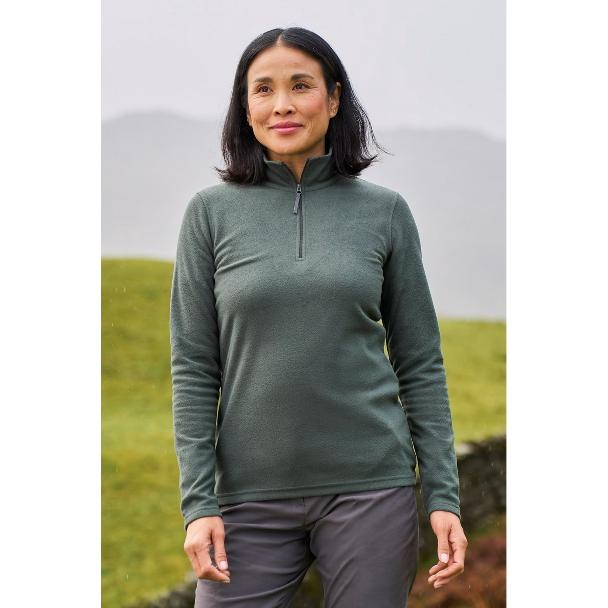 Mountain Warehouse Demi Zip Pull Femme Debardeur en Polaire Antipilule Walmart