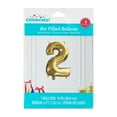 thumbnail image 2 of 16" Gold Number 2 Foil Balloon, by Way To Celebrate, 2 of 7