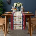 thumbnail image 5 of Lake Rules Cotton Linen Table Runner Dresser Scarves,Summer Quant Oar Paddle Star Stripes Wood Grain Table Runners for Dinning Table,Farmhouse Kitchen Decor,Holiday Dinner Decoration-13x90 Inch, 5 of 6