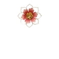 thumbnail image 2 of Gold Metal Wall Art Decor, Rustic Farmhouse Living Room Accents, Bedroom Wall Art, Backyard Outdoor Yard Decor, Pink Floral Design, 1 Pc, 2 of 6
