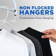thumbnail image 4 of SereneLife 10-Pack Standard Plastic Space Saving Durable Tubular Heavy Duty Clothes Hanger, (White), 4 of 7