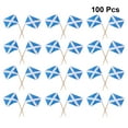 thumbnail image 4 of Scotland Flag Cupcake Toppers Food Picks 100 Pieces Assorted Color Paper Decorations for Cupcake, 4 of 7