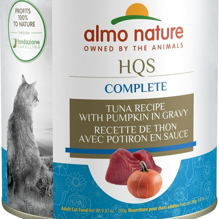 Almo Nature HQS Complete Cat Grain Free Tuna with Pumpkin In Gravy Canned Cat Food Almo Nature HQS Complete Cat Grain Free Tuna with Pumpkin In Gravy Canned Cat Food