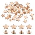 thumbnail image 1 of Uxcell 48 Conjuntos de Remaches de Estrella de Metal, Tornillos de Remache de Cuero de 12mm, Clavo de Punta de Cinco Puntas para Bricolaje de Ropa, 1 of 6