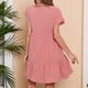 thumbnail image 4 of Vestido De Las Señoras Vestido elegante de verano Moda Mujer Vestidos Europeos para vacaciones (Rosa M) Cgtredaw Para estrenar, 4 of 8
