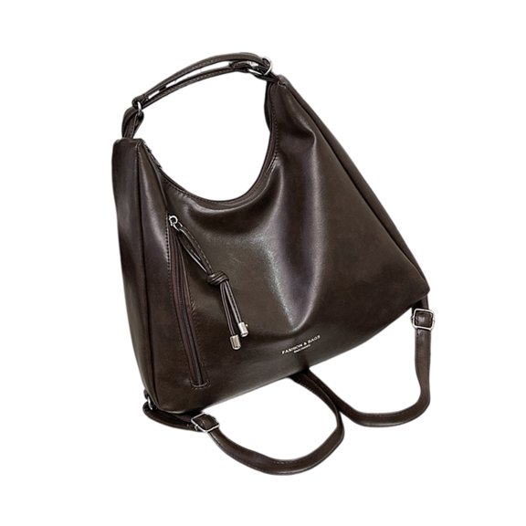 Leather Backpack/Rucksack Convertible Shoulder Bag Casual Daypack Crossbody Bag Multifuction Backpack Purse for Womens