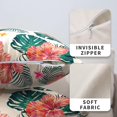 thumbnail image 4 of Hawaii Summer Home Decor Pillow Covers Set of 2 Tropical Plant Flowers Decorative Pillow Covers for Couch Living Room Patio Hawaiian Square Linen Cushion Case 20x20, 4 of 6