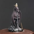 thumbnail image 3 of 1pc Purple Clay Dragon Backflow Incense Burner, Pterosaur Home Decor (Without Incense), 3 of 7