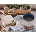 thumbnail image 4 of TRAHOO-- 6 x 350 ml Stoneware Coffee Mug/Cup Set - Le Papillon Collection (White-Blue), 4 of 4