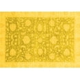 thumbnail image 1 of Ahgly Company Machine Washable Indoor Rectangle Oriental Yellow Traditional Area Rugs, 8' x 10', 1 of 4