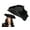 Solid Black, variant on Deluxe Tricorn Tricorner Pirate Hat Buccaneers Cap Halloween Costume Accessory