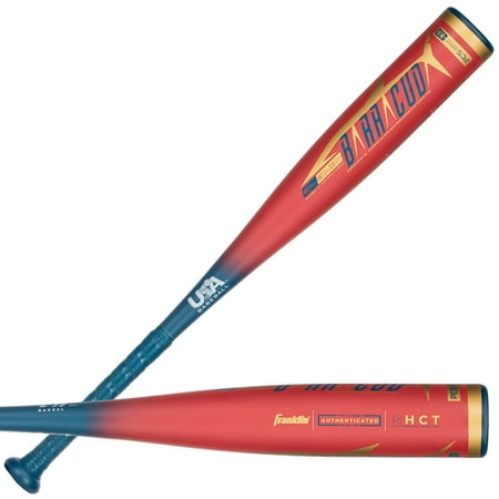 Franklin Sports Barracuda 1300 Youth Composite Teeball Bat, 25 in/12 oz, Drop -13, Red
