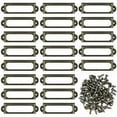 thumbnail image 1 of Rawiri 50 Etiquetas Metálicas para Cajón de Armario, Marco para Placa para Estantes de Oficina, Biblioteca (60 x 24 mm), 1 of 5