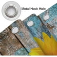 thumbnail image 6 of Farmhouse Rustic Shower Curtain, Sunflower Country Fall Autumn Floral Flower on Rural Barn Wooden Fabric Shower Curtain, Yellow Brown Black Teal Bathroom Curtains with Hooks Sets, 69x84inches\u2026, 6 of 6