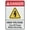 Warning Sign 3, variant on Danger High Voltage Aluminum Metal Tin Sign 8"x12" - Safety Restriction Alert Warning Plate, High Voltage Danger Sign