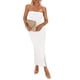 thumbnail image 1 of Vestido PRETTYGARDEN Tubo Strapless Bodycon Maxi Blanco XL, 1 of 7