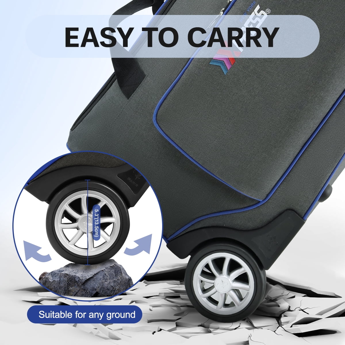 30 Inch Rolling Duffle Bag  with Telescopic Handle Large Capacity Soft Wheeled Travel Luggage Bag for Men & Women,JB-30-Grey