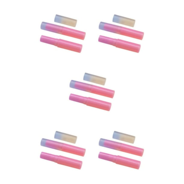 Soidarity 50 unidades de tubos de bálsamo labial duraderos e inofensivos para la salud de labios hermosos tubo de lápiz labial vacío Rosa Type2 NO2