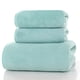 thumbnail image 1 of Nvzi 3 toallas de vellón coral, toalla de mano de algodón suave para el hogar, súper suave, altamente absorbente para ducha, piscina, toalla de mano de 27,56 x 55,12 pulgadas (verde), 1 of 5