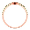 thumbnail image 4 of Statement Engagement Ring for Women - 0.5ct Simulated Green Diamond in 14K Rose Gold Promise Ring, 4 of 6