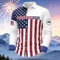 thumbnail image 2 of Kcolen 250Th Anniversary Long Sleeve Shirts for Men 1776-2026 American Flag Button Down Shirts America 250th Anniversary Streetwear Basic Tee, 2 of 3