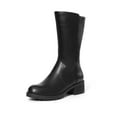 thumbnail image 1 of DREAM PAIRS Womens Faux Fur Zip Up Mid Calf Riding Winter Snow Boots TRULY BLACK Size 6.5, 1 of 4