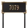 thumbnail image 1 of Whitehall 1123BG Personalized Roanoke Plaque - Standard -Lawn - 1 Line-1123BG-Black / Gold, 1 of 1