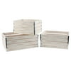 Wald Import Large Whitewash Wood Crates - Set of 3