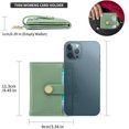 thumbnail image 5 of Slim Wallet for Women,Blocking Bifold Credit Card Holder with Zipper Coin Pocket,ID Window,Keychain（green）, 5 of 5