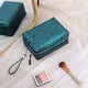thumbnail image 5 of Bolsas de maquillaje de cuero PU con bolsa de cosméticos con cremallera para viaje femenino (verde) Sywqhk Cuidado Belleza, 5 of 8