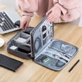 thumbnail image 3 of Bolsa de almacenamiento de cables, organizador electrónico Digital a prueba de agua, cargador de línea de datos USB portátil, bolsa de almacenamiento de enchufes, organizador de cables de viaje, 3 of 4