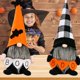 thumbnail image 3 of Decoración de mesa ALYRMEI con gnomos y brujas de Halloween, de felpa, naranja, 3 of 7