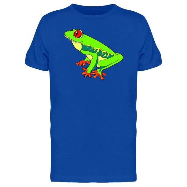 Green Red-Eyed Tree Frog Cartoon Tee Men's -Image by Shutterstock - Green Red-Eyed Tree Frog Cartoon Tee Men's -Image by Shutterstock -