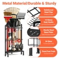 thumbnail image 3 of Goobetter Garden Tool Organizer for Corner,Heavy Duty Metal Yard Tool Tower Rack with 34 Slots & 14 Hooks,Garage Organization Storage for Long-Handled Tools for Garden,Shed,Yard, 3 of 9