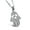 18K White Gold Plated, variant on White Gold Plated Necklace Pendant Hamsa Hand Evil Eye Good Luck Zirconia G167