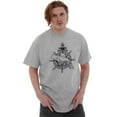 thumbnail image 4 of Nautical Whale Wheel Spiritual Animal Plus Size Crewneck Graphic Tee Shirt Brisco Brands 2X, 4 of 5